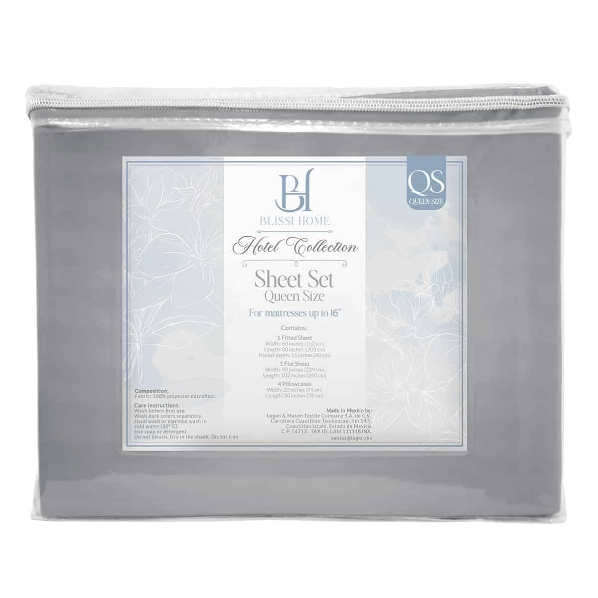 Juego de sábanas Queen BLISSI HOME de microfibra cepillada - Imagen 8