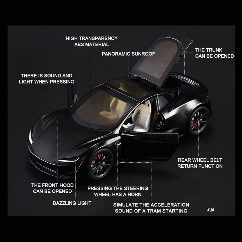 Coche de Juguete de Carretera de Aleación a Escala 1/24 con - Imagen 5