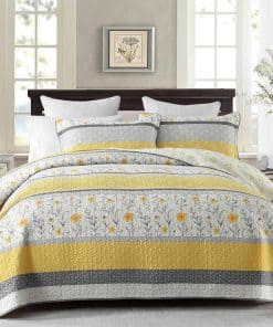 Juego de Colcha King QuiltMuse - 100% Algodón Suave y