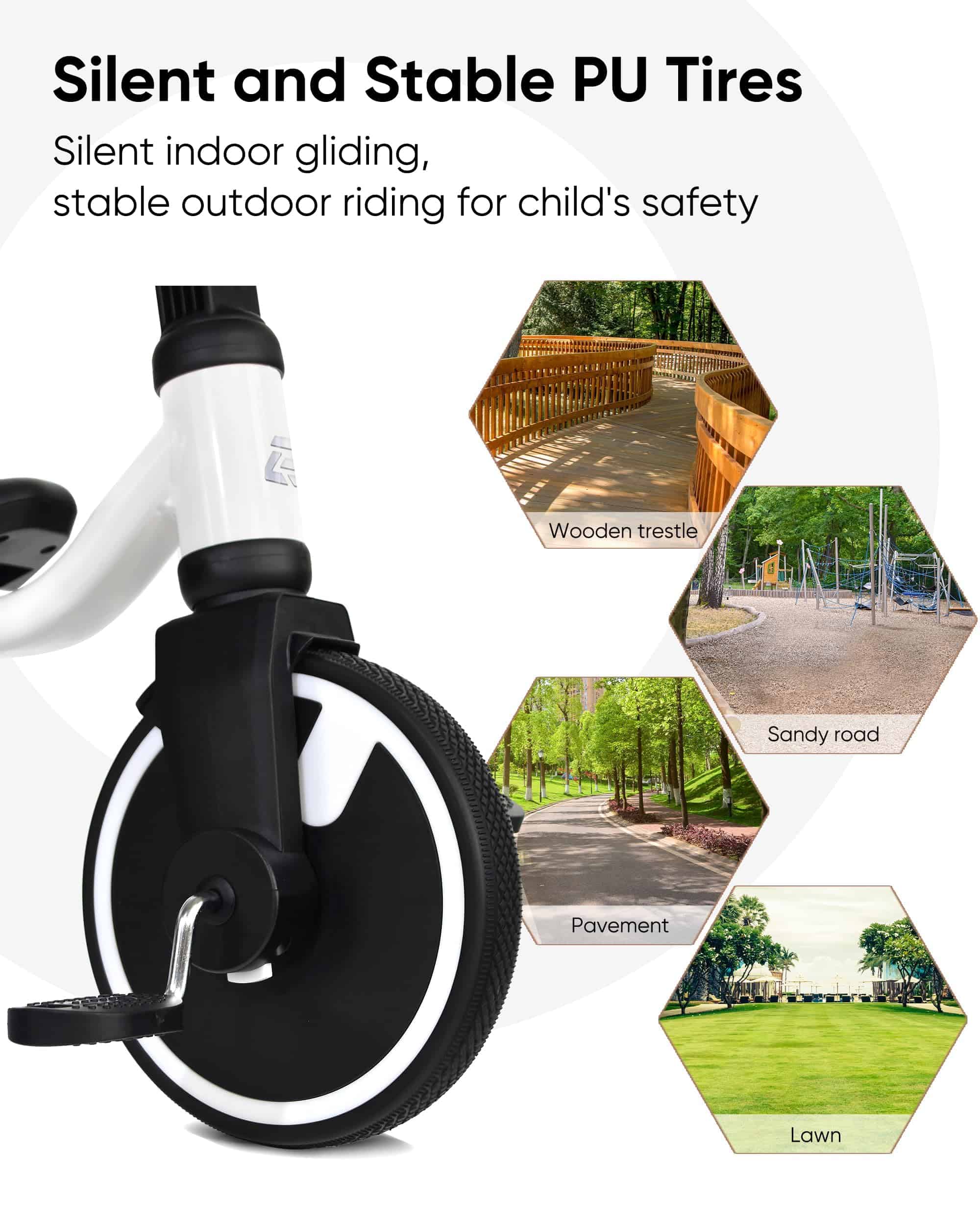 Triciclo RIDYEE para niños pequeños de 1-3 años con - Imagen 6