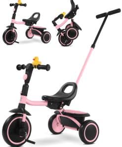 Triciclo para niños de 18 meses a 5 años con mango de