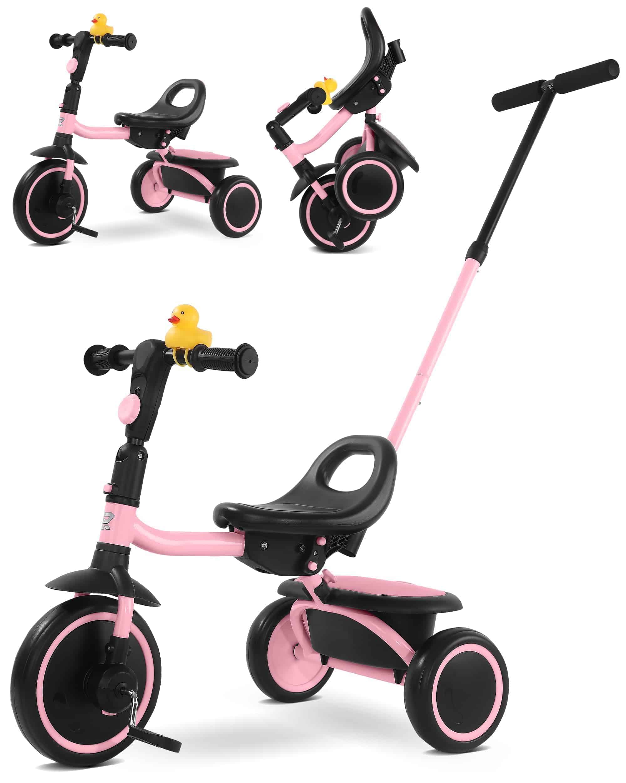 Triciclo para niños de 18 meses a 5 años con mango de