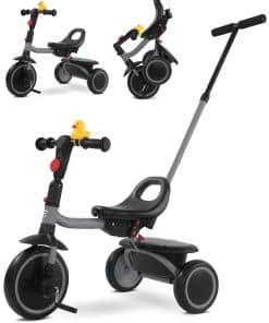 Triciclo para niños de 18 meses a 5 años -Gris