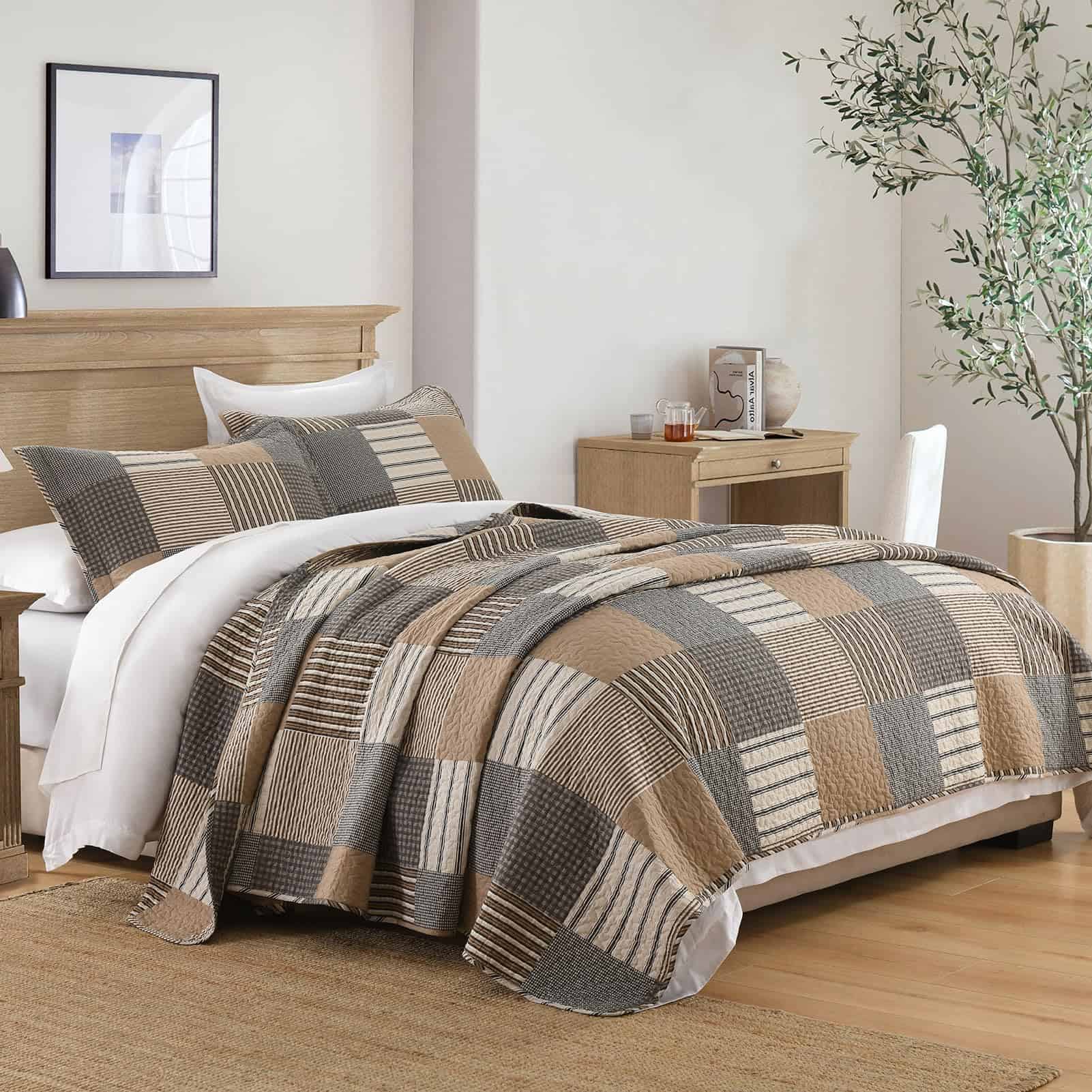 Juego de Edredón a Cuadros FineStichery King - Edredones