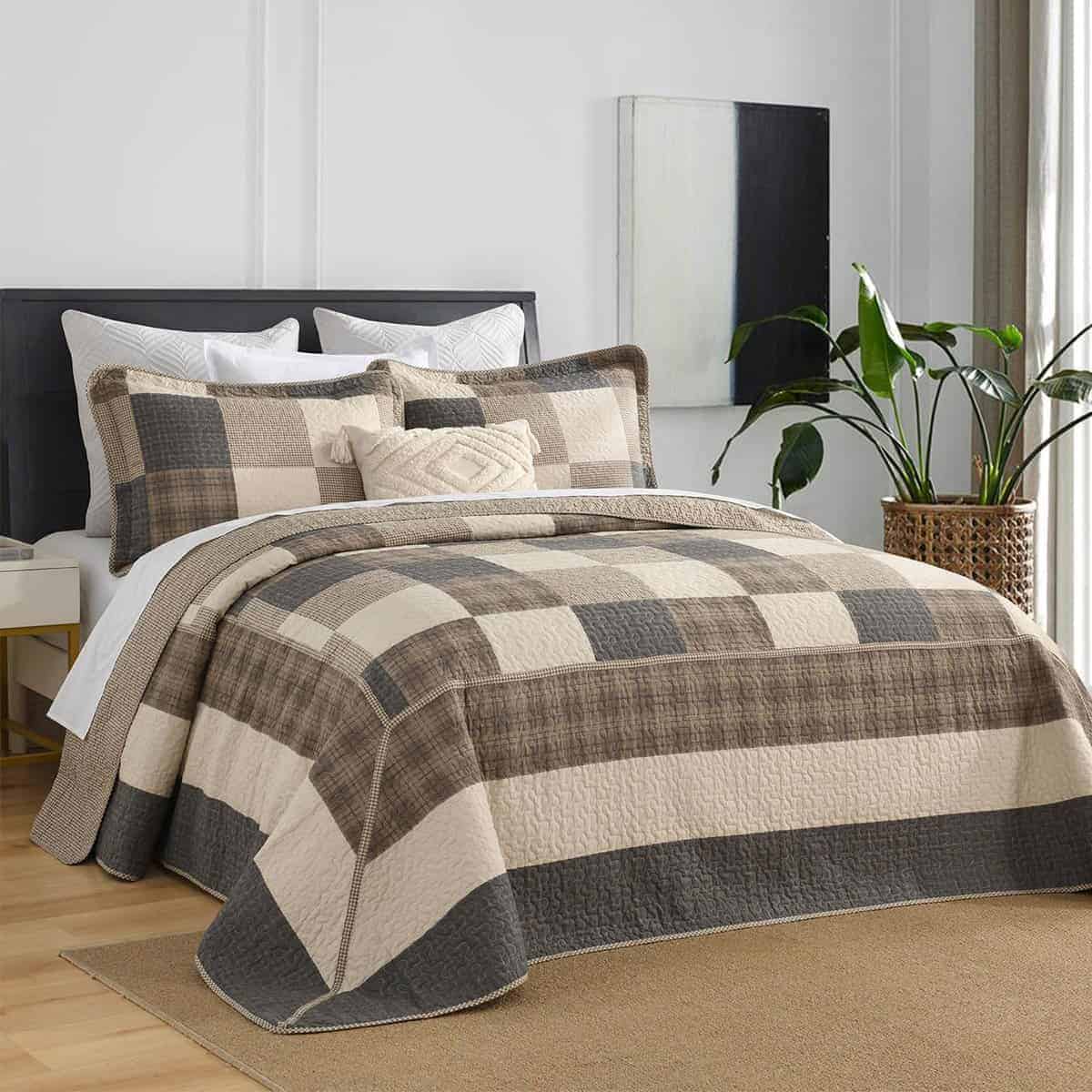 Colcha de cama extragrande FineStichery 120" x 120", 100%