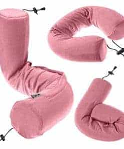 Almohada de Viaje de Espuma Viscoelástica -Rosa