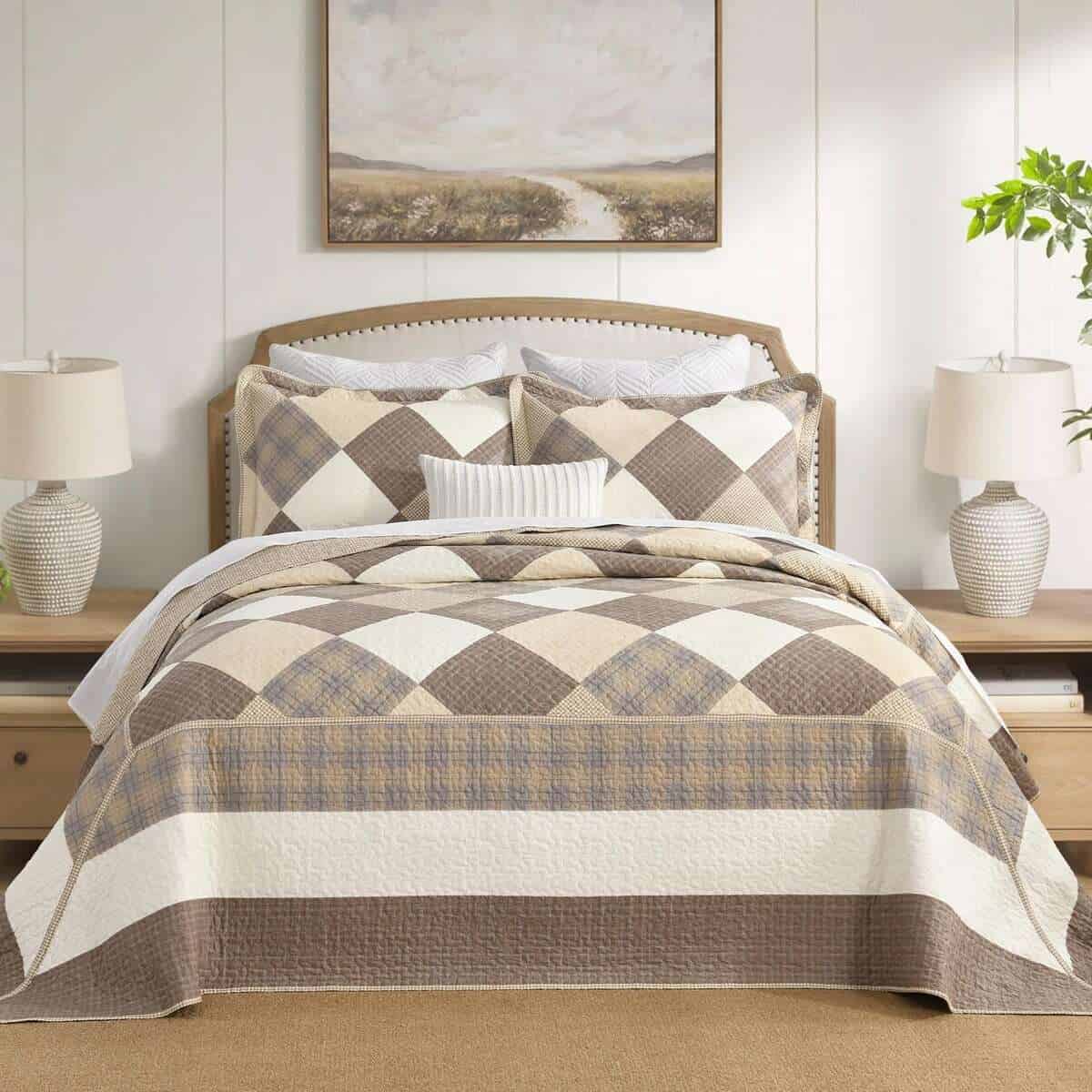 Colcha King DDUOXIN de 3 Piezas 120"x120" - 100% Algodón - Imagen 3