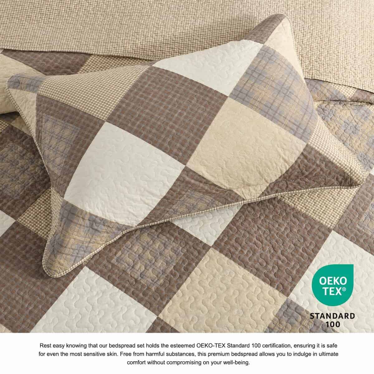 Colcha King DDUOXIN de 3 Piezas 120"x120" - 100% Algodón - Imagen 5