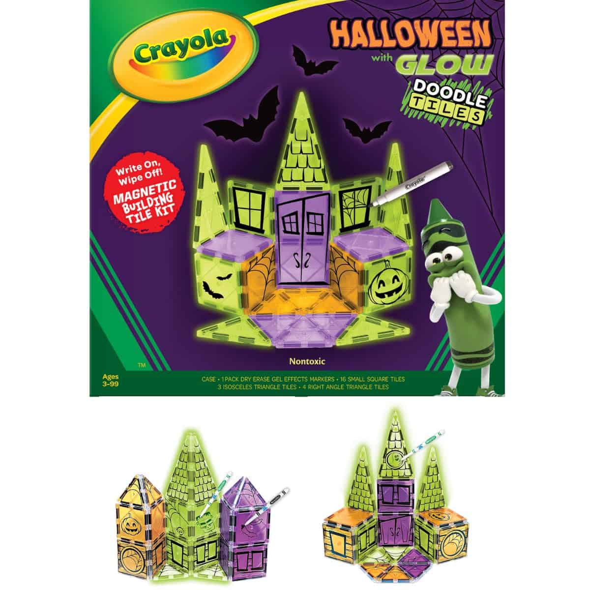 Set de Baldosas Magnéticas CreateOn Crayola Halloween Glow