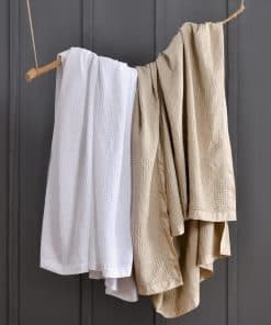 Manta de algodón con tejido de gofre de Meadow Park con