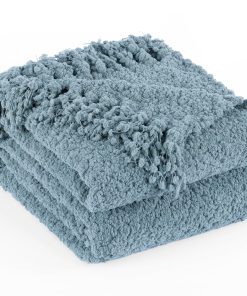 Manta de Tiro para Sofá LONG CREATE, Azul Polvoriento,