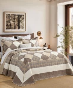 SahSahCasa Colcha Cubrecama Acolchada Reversible Extra