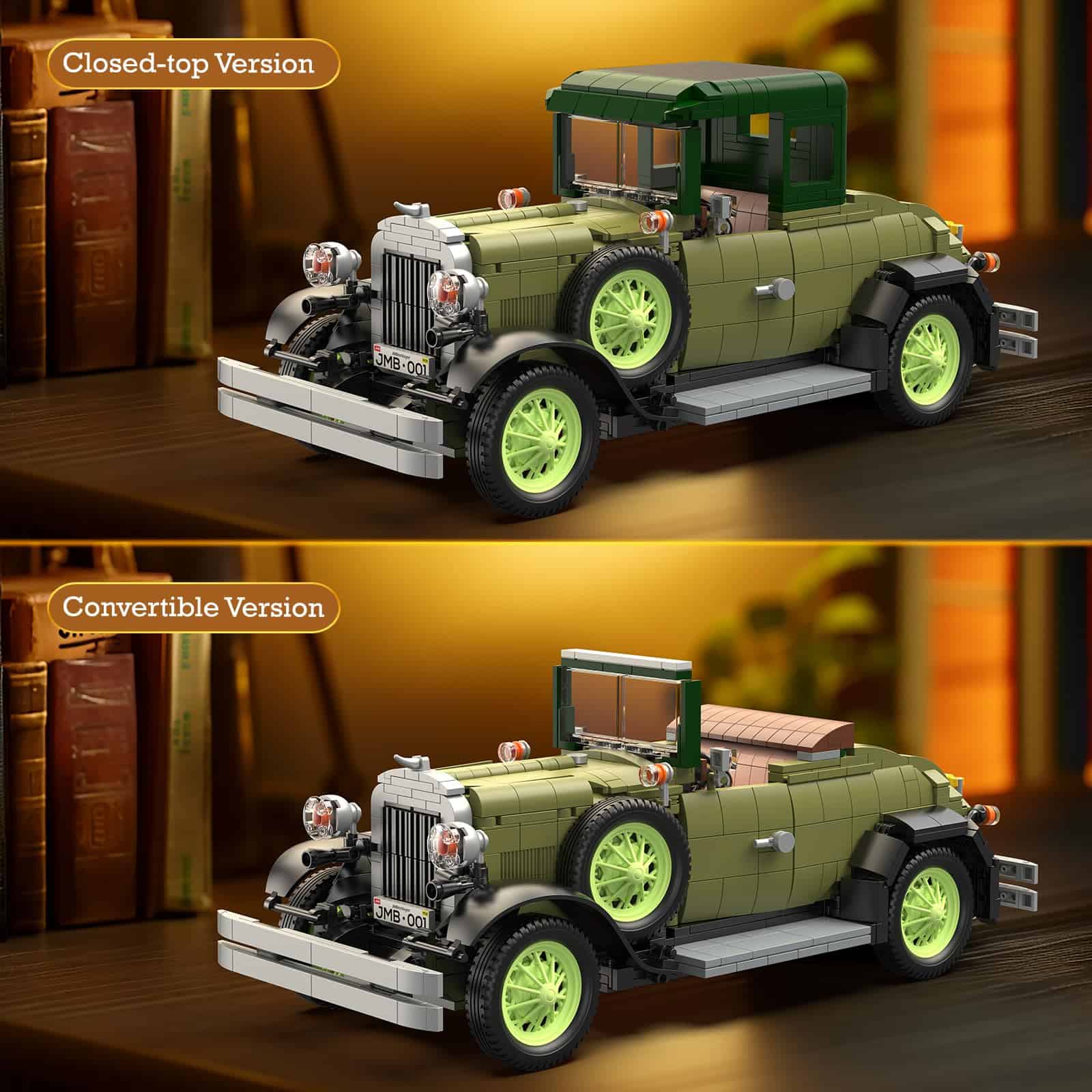 JMBricklayer Set de Construcción de Coches Vintage con - Imagen 5