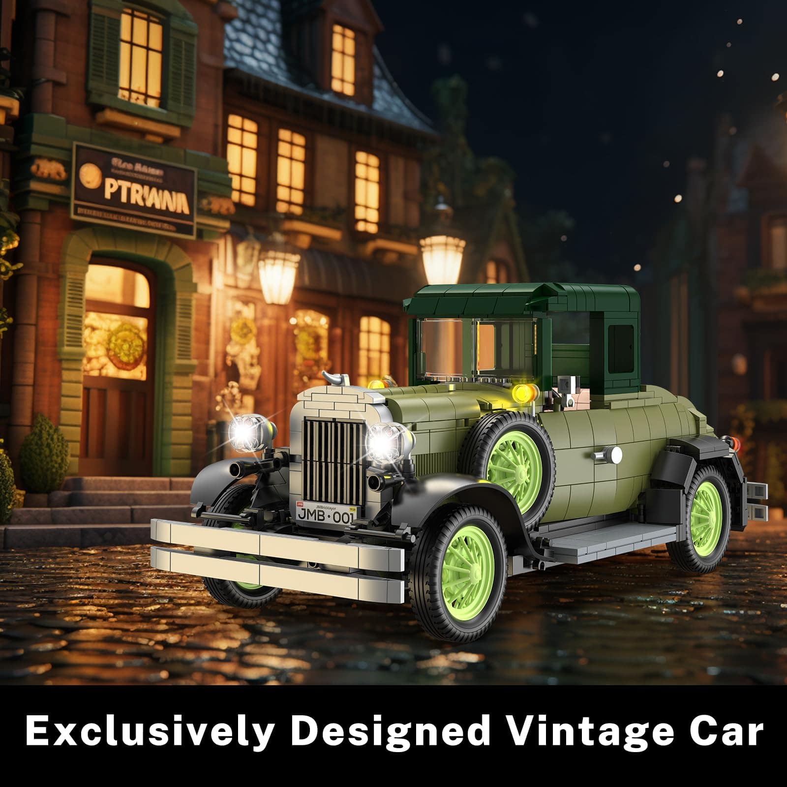 JMBricklayer Set de Construcción de Coches Vintage con - Imagen 3