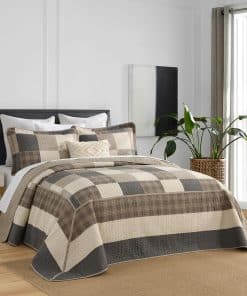 SahSahCasa 128"x120" Colcha para Cama Cal King XL de