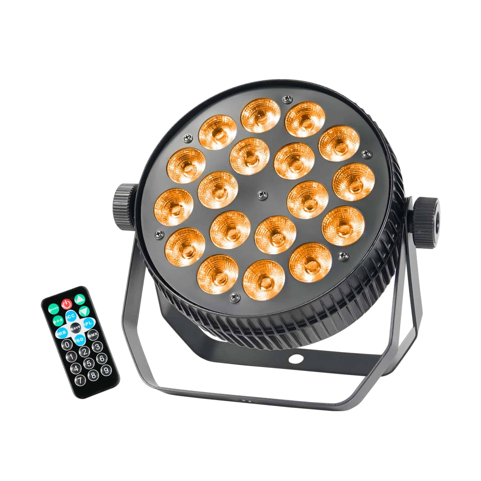 Luces de Escenario LED, 18x18 Watt RGBWAUV 6-en-1 Luz Par