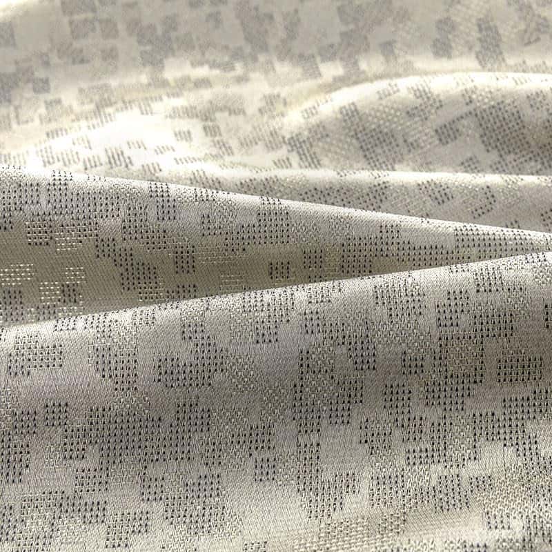 Funda de cojín beige THE-TINOART texturizada en Jacquard - Imagen 6