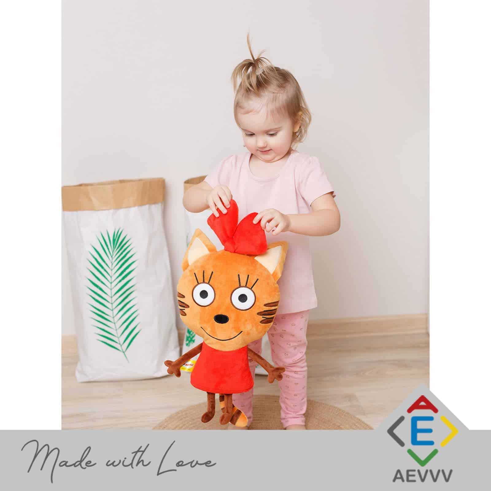 Almohada Suave Cat Karamelka 18" - Tres Gatos Dibujos - Imagen 4