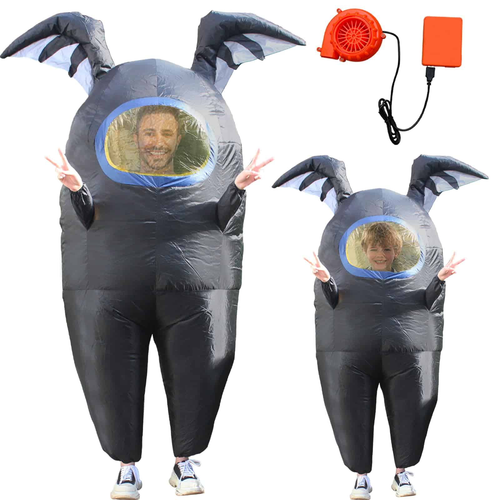 Disfraz Inflable de Astronauta con Alas de Murciélago