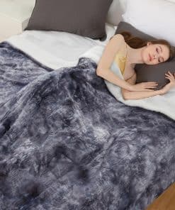 Manta Eléctrica CAROMIO Tamaño Queen con -Gris Tie-dye