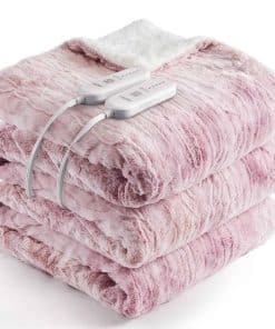 Manta Eléctrica CAROMIO Tamaño King con -Rosado Tie-dye