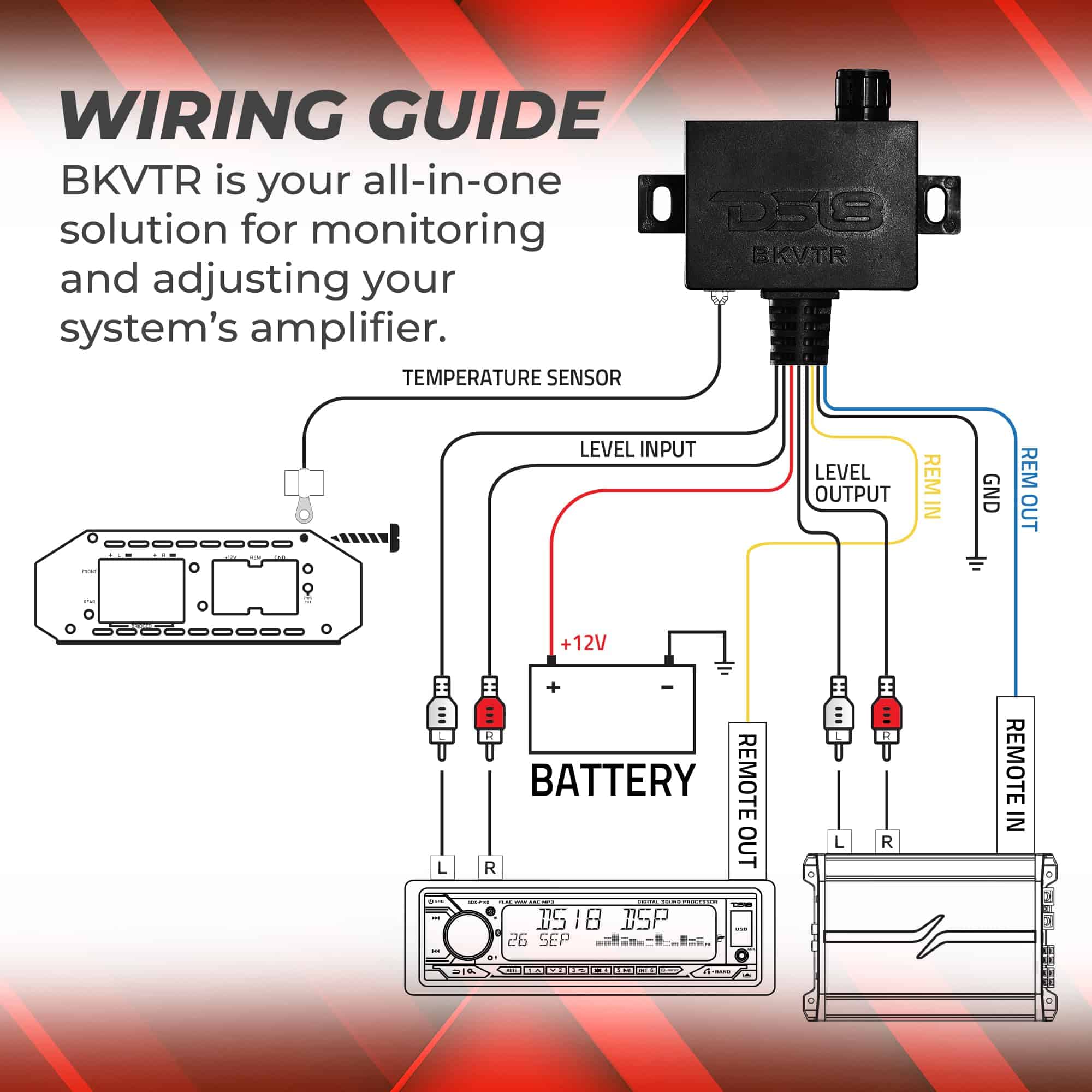 DS18 BKVTR Control de bajos universal con medidor de - Imagen 4