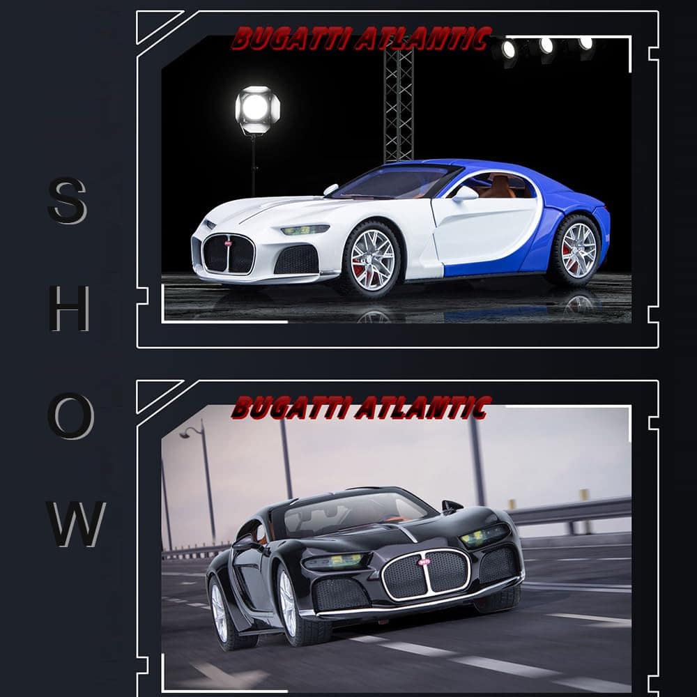 Auto Modelo Addcean 1/24 Bugatti, Coche de Juguete de - Imagen 10