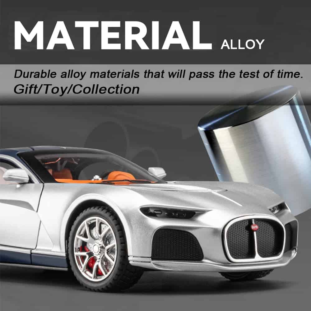 Auto Modelo Addcean 1/24 Bugatti, Coche de Juguete de - Imagen 3