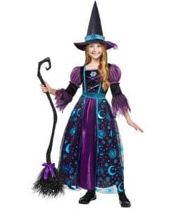 Disfraz de Bruja Espeluznante para Niñas, Vestido de Bruja