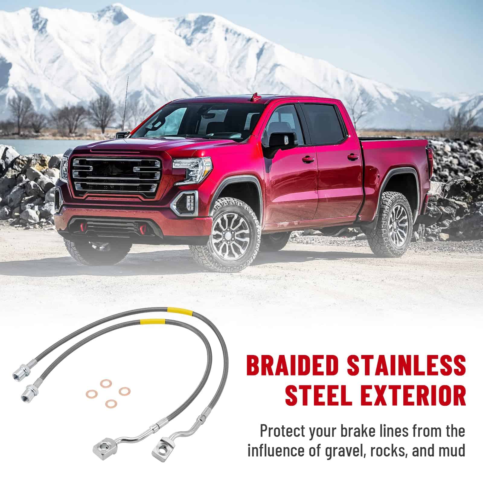 Racewill 2 PCS Front Brake Lines 89370 Compatible with - Imagen 5