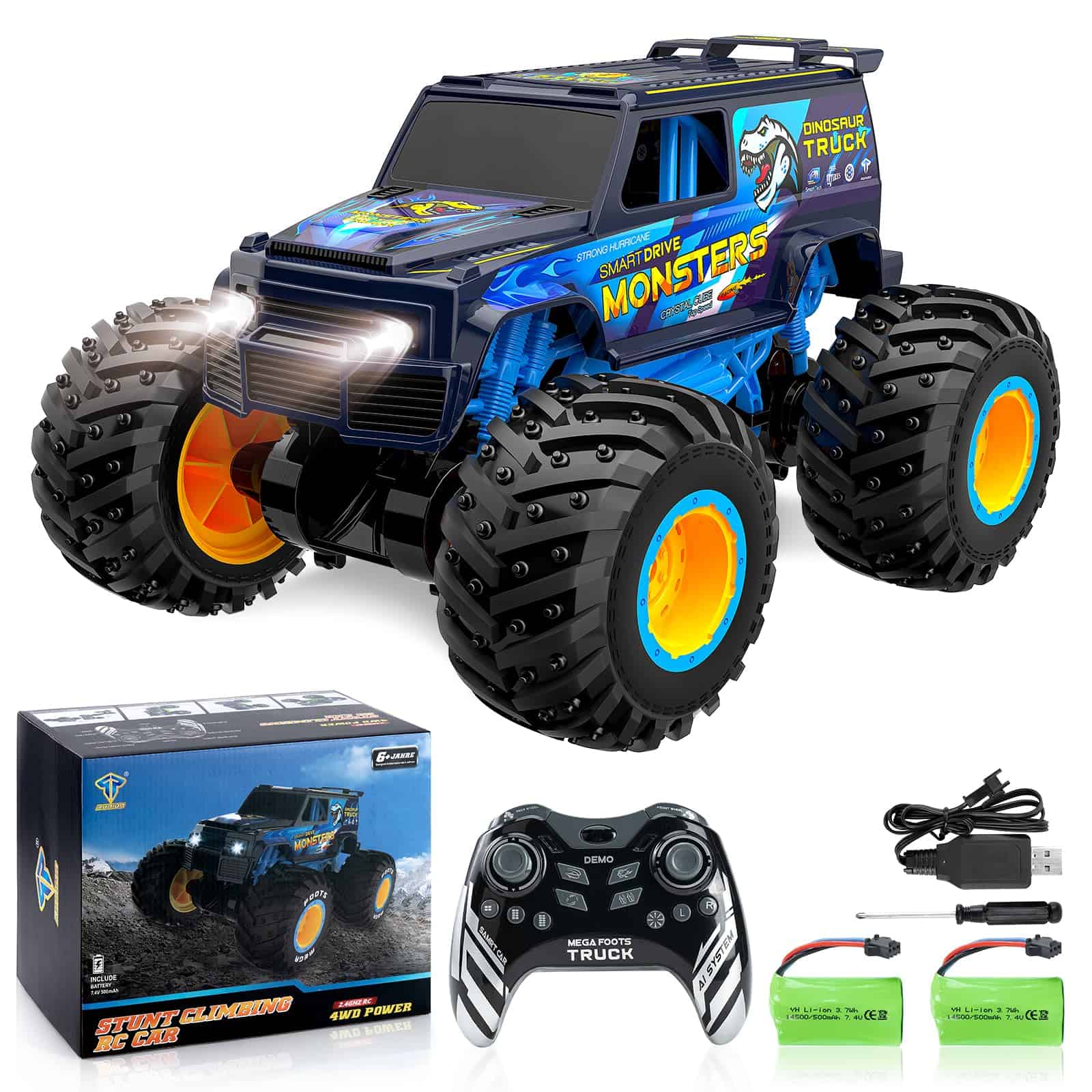 Camión de Control Remoto 4WD, Coche RC Escala 1:10 Monster