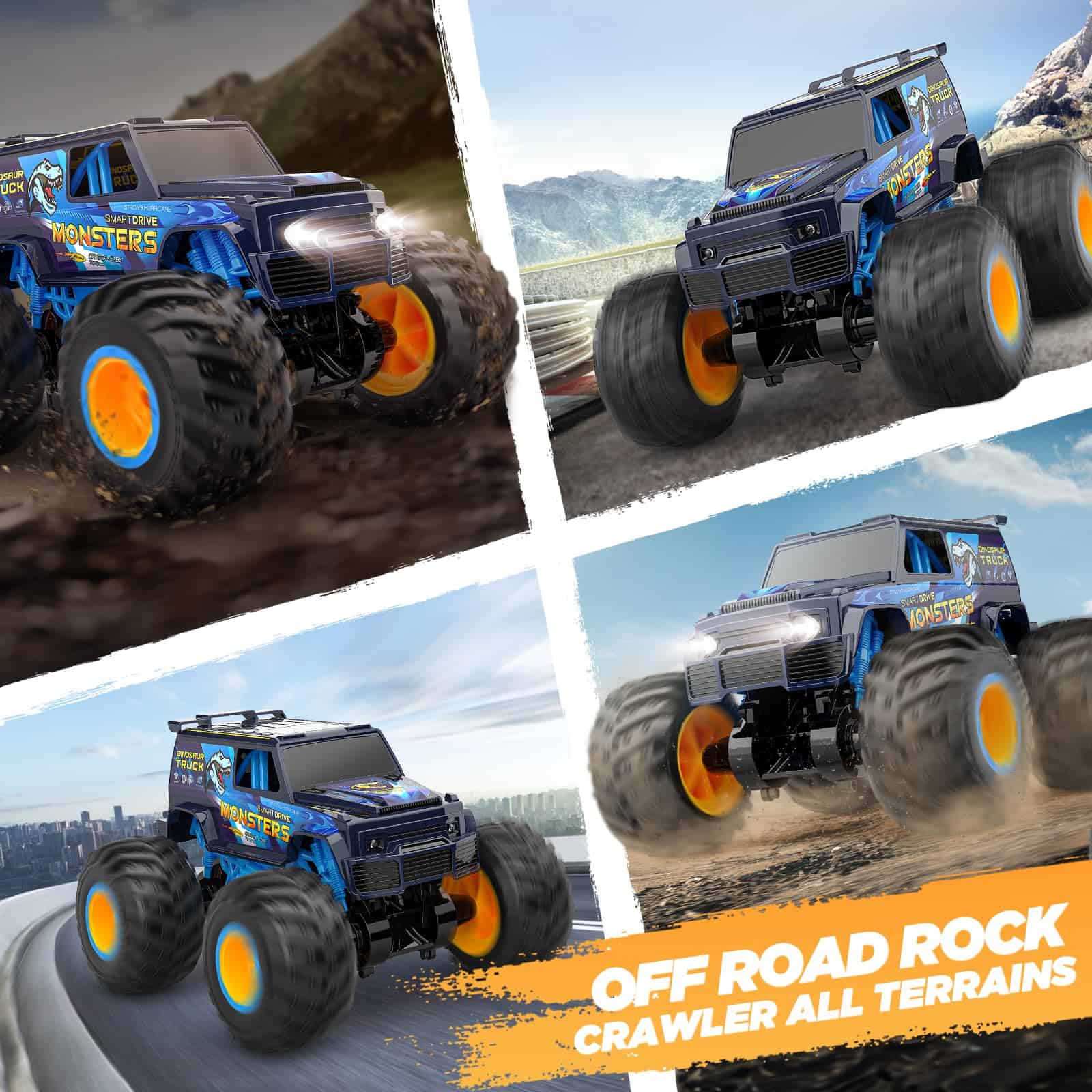 Camión de Control Remoto 4WD, Coche RC Escala 1:10 Monster - Imagen 9