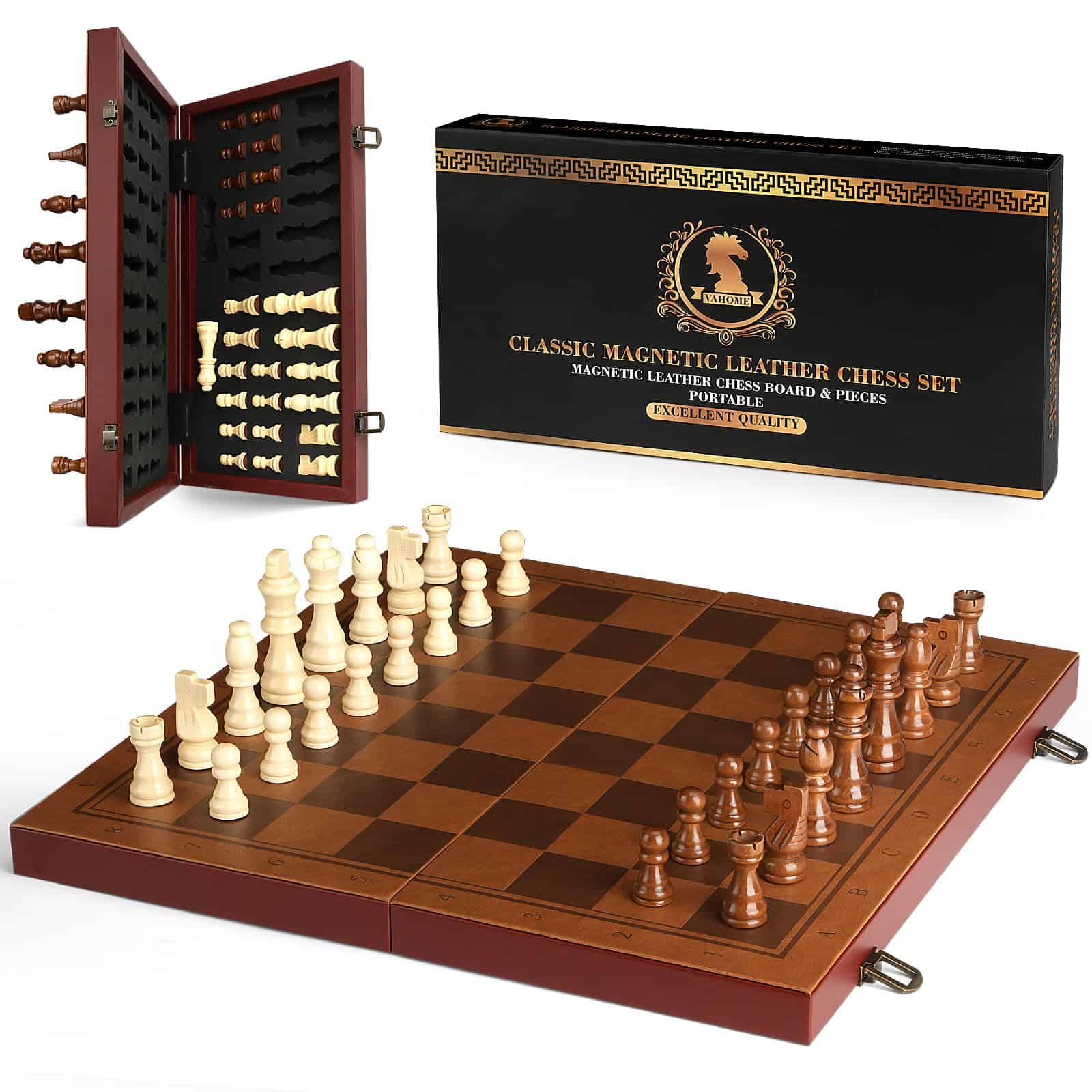 Juego de ajedrez magnético para adultos y niños, tablero de - Imagen 8