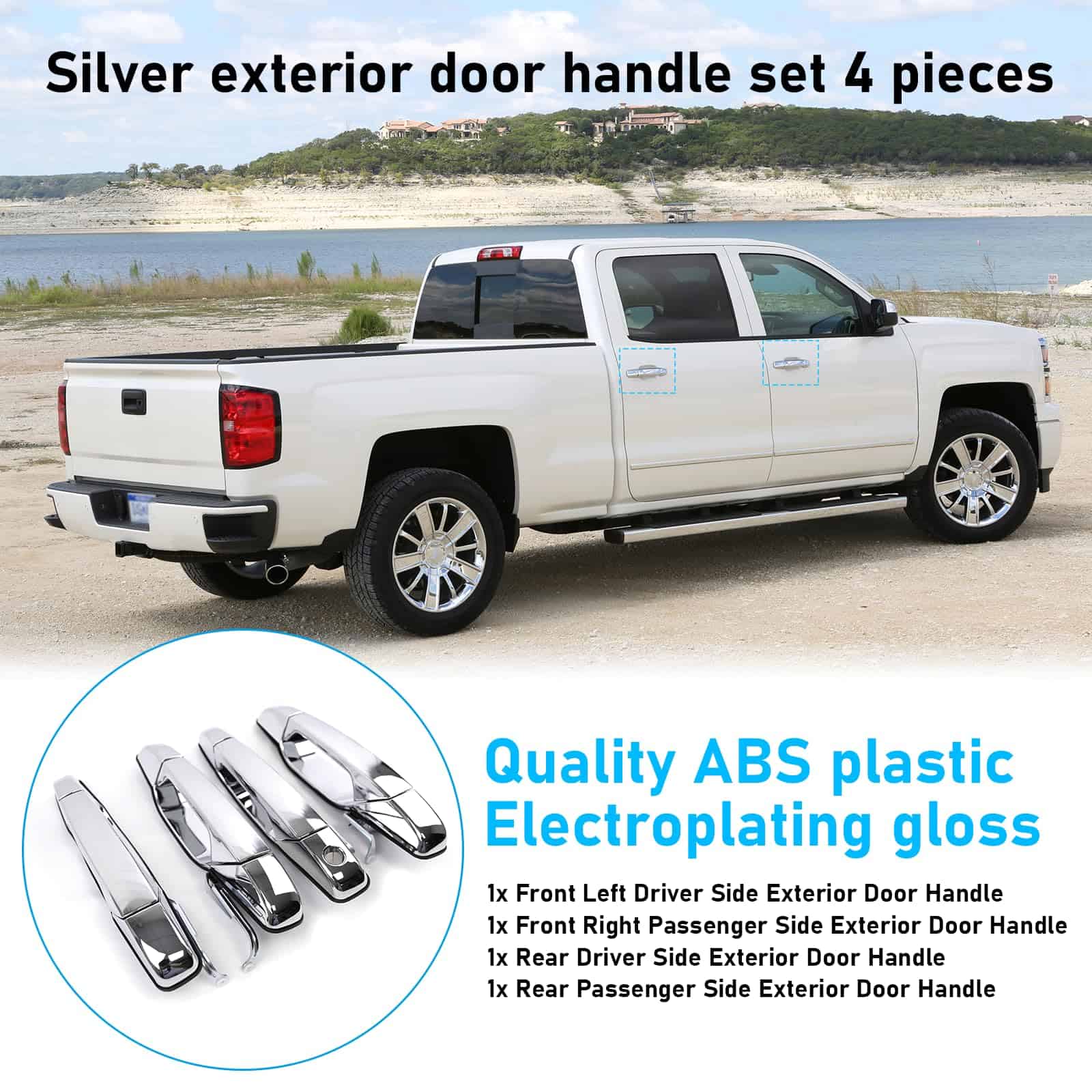 GafeSkui Juego de 4 manijas exteriores de puerta - Imagen 5