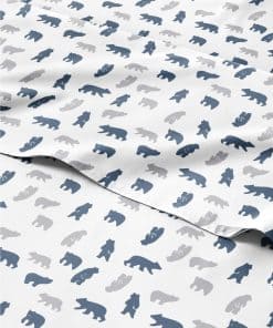 Juego de sábanas Twin XL con temática navideña de osos de