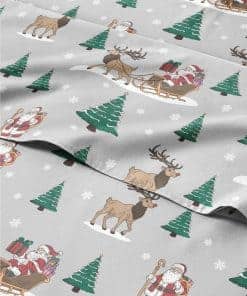 Juego de Sábanas Twin XL Santa's Sleigh - Set de Ropa de