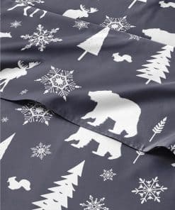 Juego de sábanas de los animales del bosque de Navidad Twin