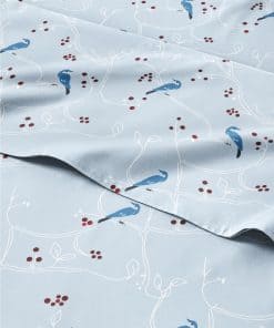 Juego de sábanas Twin XL Christmas Snowy Bluebirds - Juego