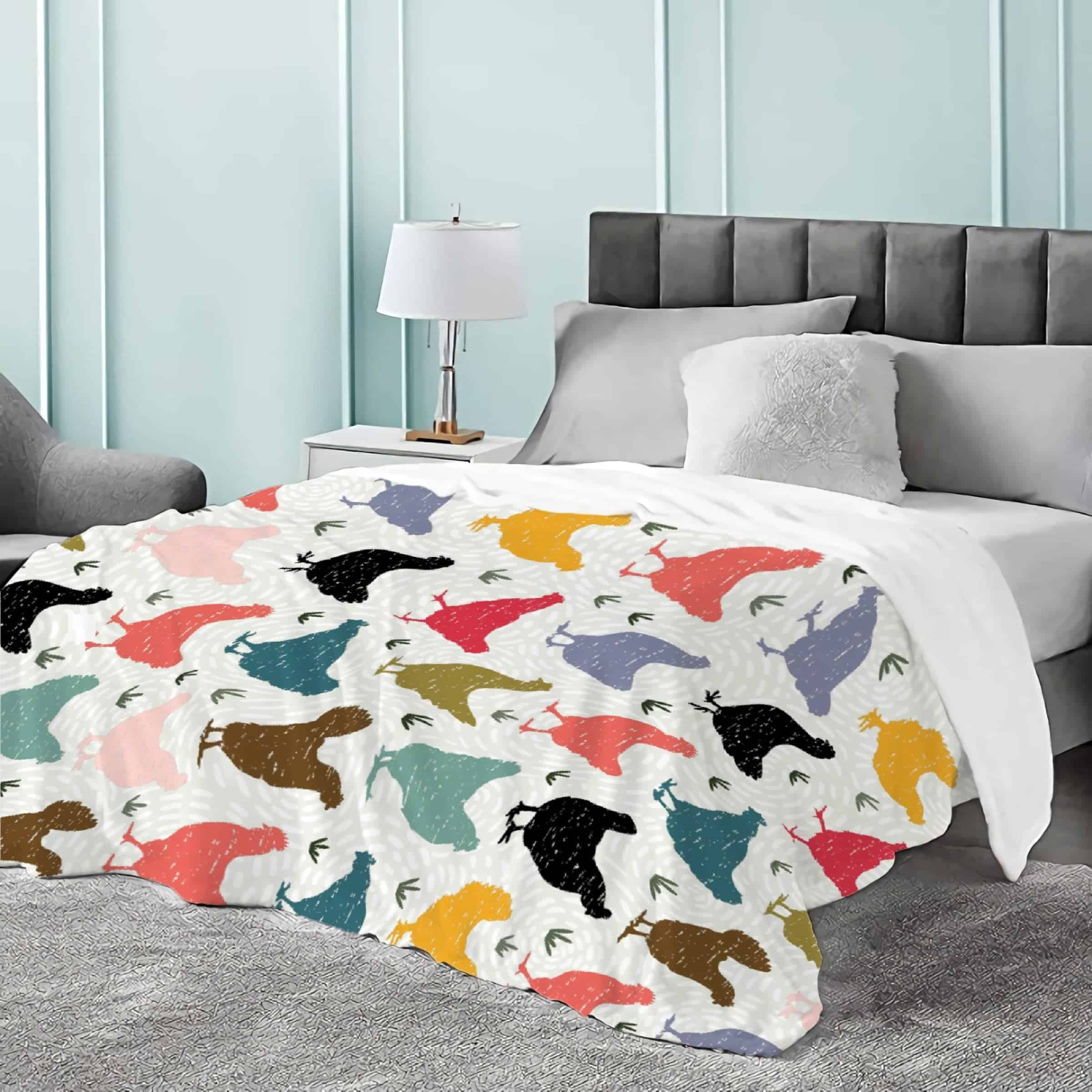 Manta de Pollo Colorido JOCASA Regalos de Franela Ligera - Imagen 8