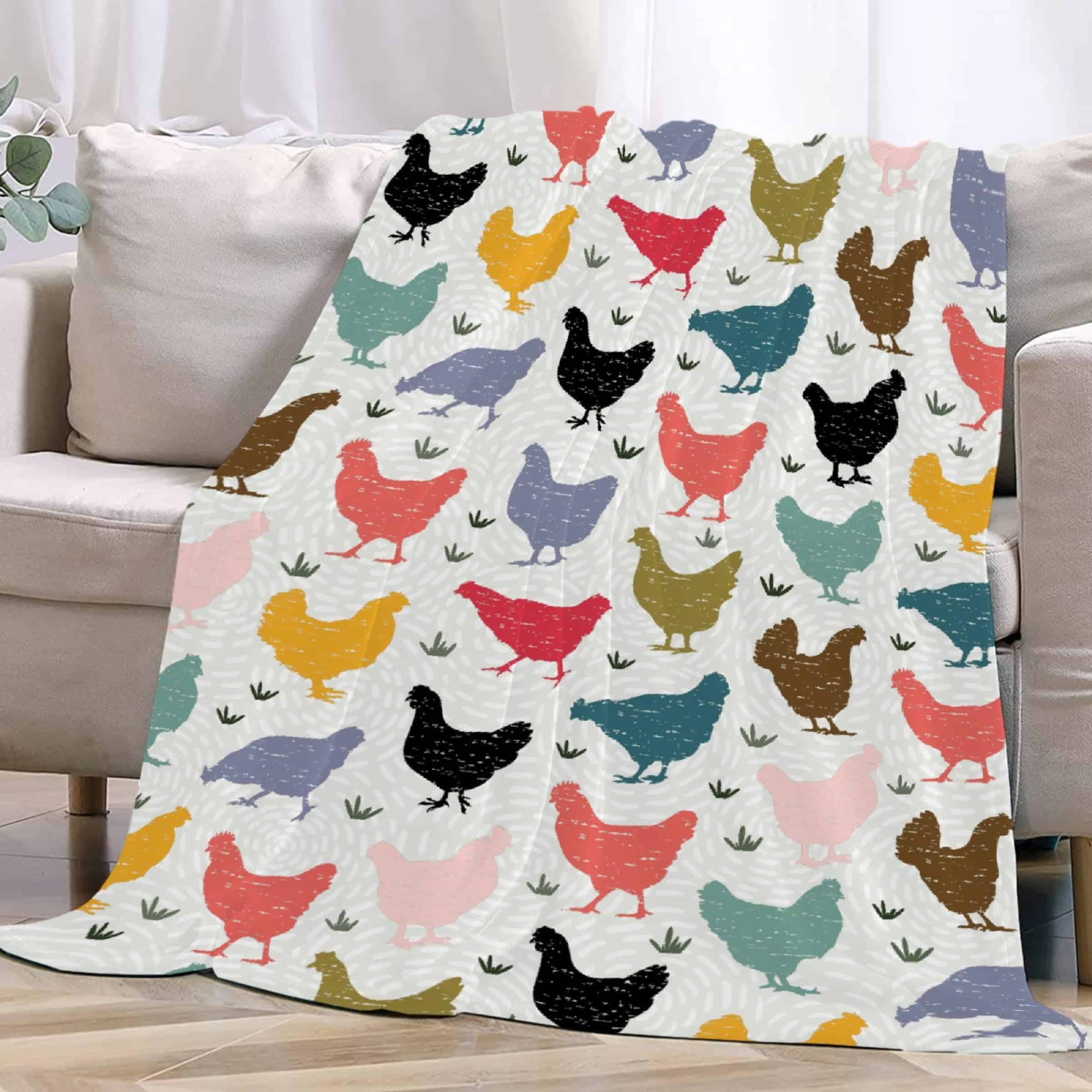 Manta de Pollo Colorido JOCASA Regalos de Franela Ligera - Imagen 4