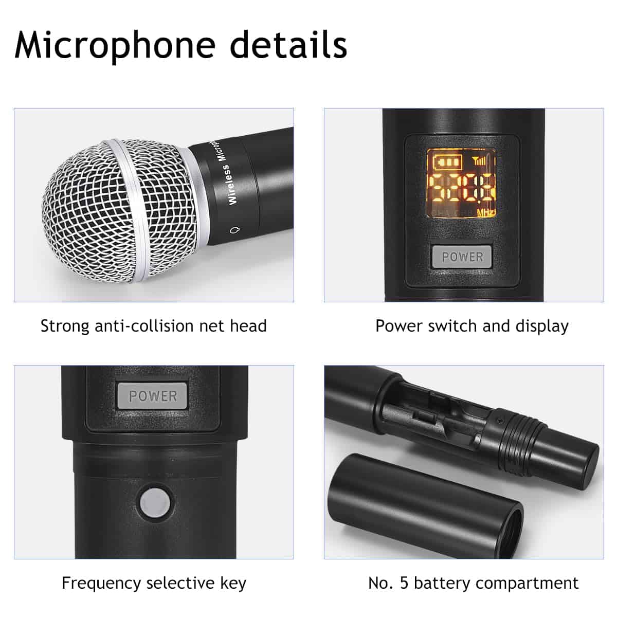 Sistema de micrófono inalámbrico W IN-MIX UW140, 4 canales - Imagen 5