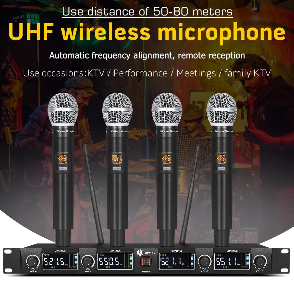 Sistema de micrófono inalámbrico W IN-MIX UW140, 4 canales - Imagen 3