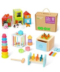 Juguetes Montessori para Bebés de 1 Año, Kit Educativo de