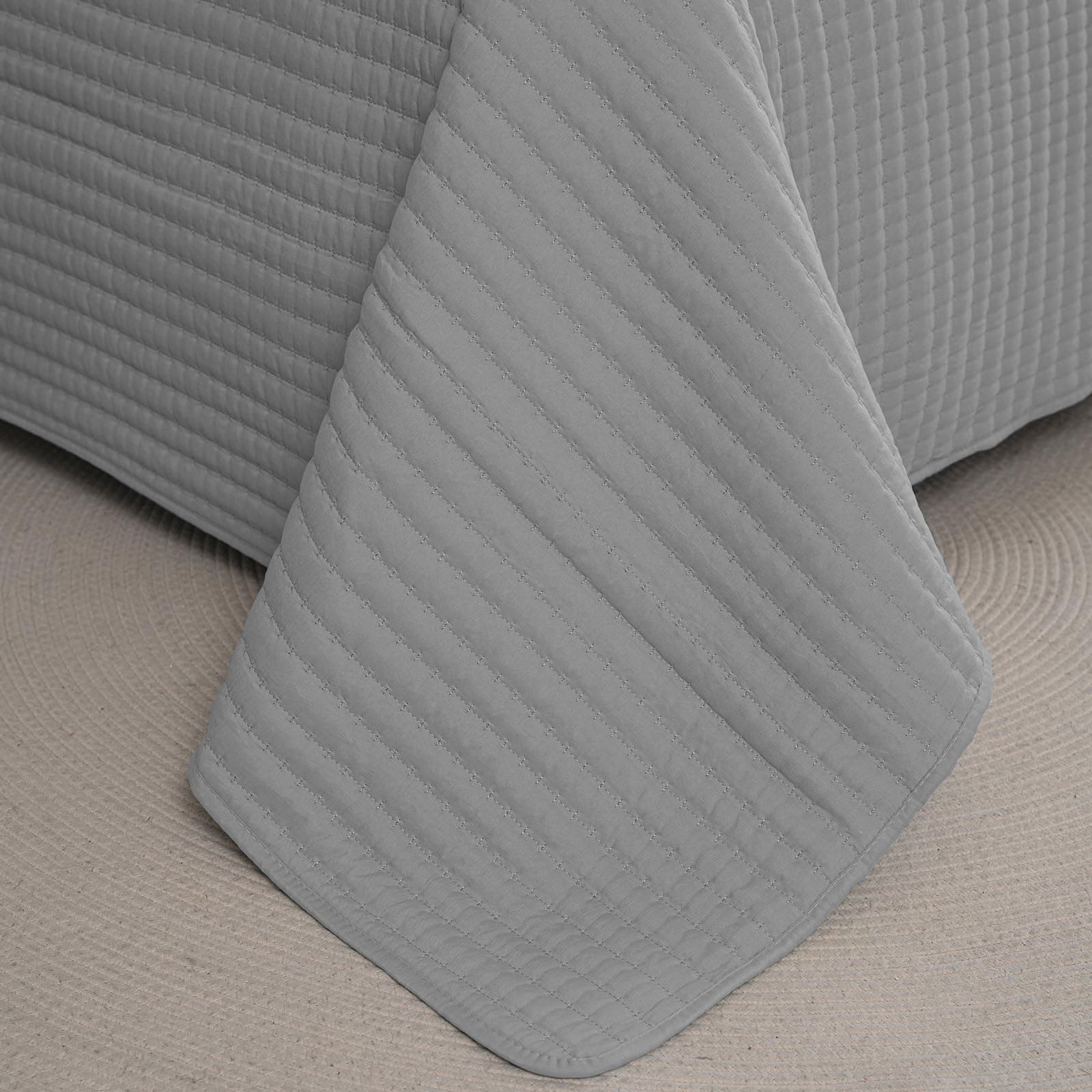 Colcha King Size Petrichor Gris - Ligera y Delgada para - Imagen 8