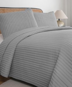 Colcha King Size Petrichor Gris - Ligera y Delgada para