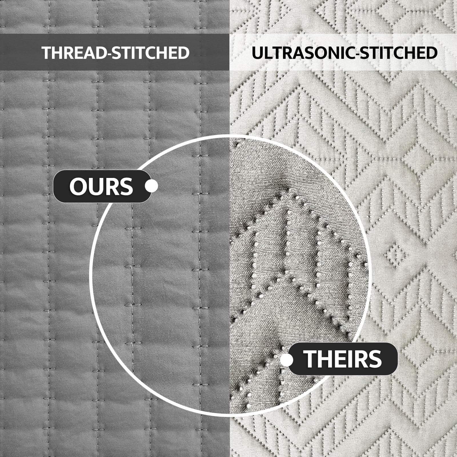 Colcha King Size Petrichor Gris - Ligera y Delgada para - Imagen 5