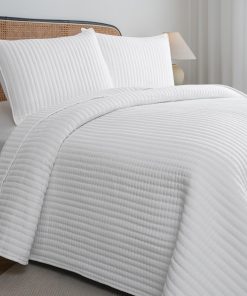 Colcha King Size Petrichor Blanca- Pre-Lavada, Ligera y