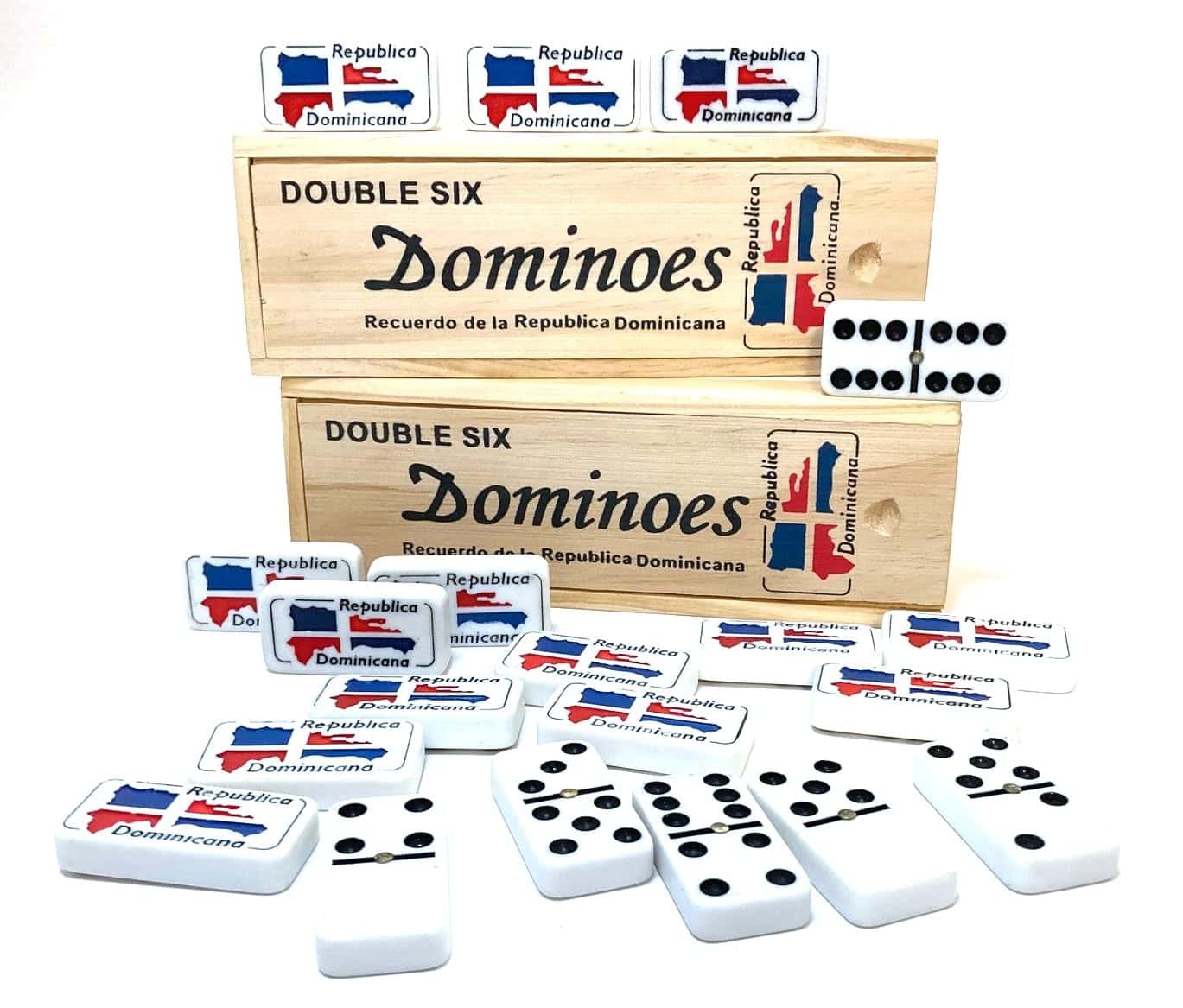 Dominó de bandera Dominicana doble seis 2 juegos - Juego - Imagen 5