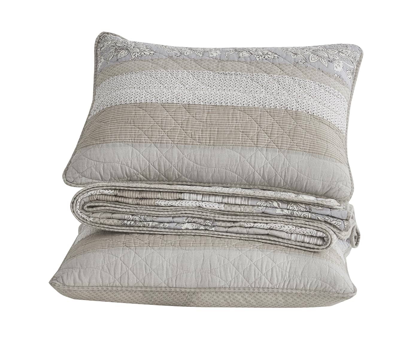 Juego de Edredón Chezmoi Collection Robyn 3 Piezas Neutro - Imagen 10