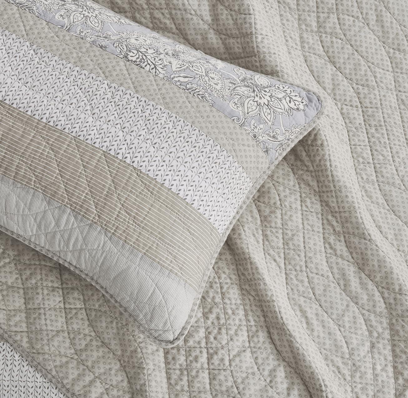 Juego de Edredón Chezmoi Collection Robyn 3 Piezas Neutro - Imagen 7